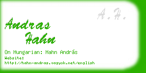 andras hahn business card