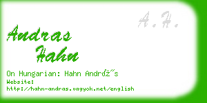 andras hahn business card